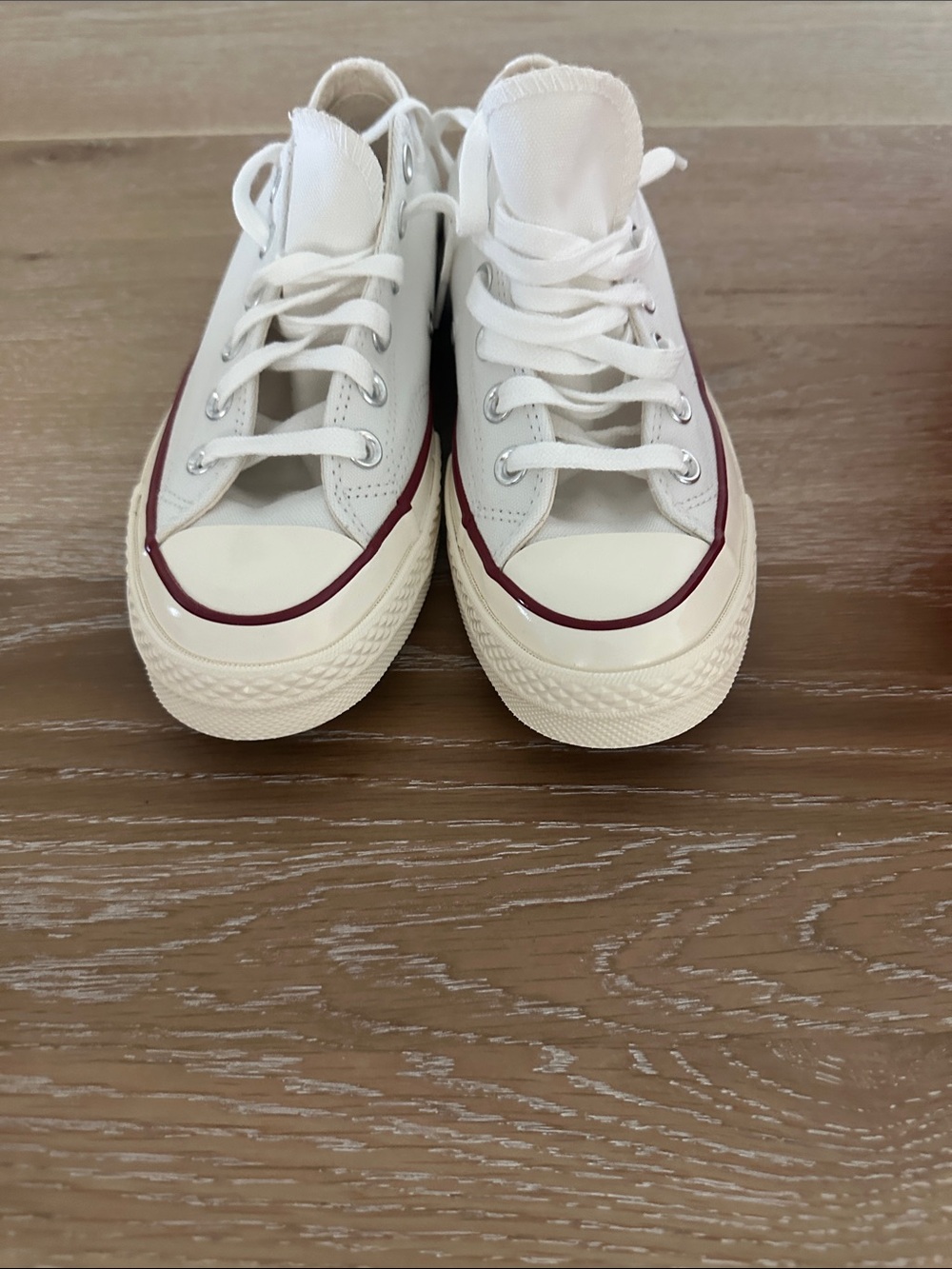 Converse Chuck 70 Low Top Sneakers - White with Red Trim - Picture 6 of 7
